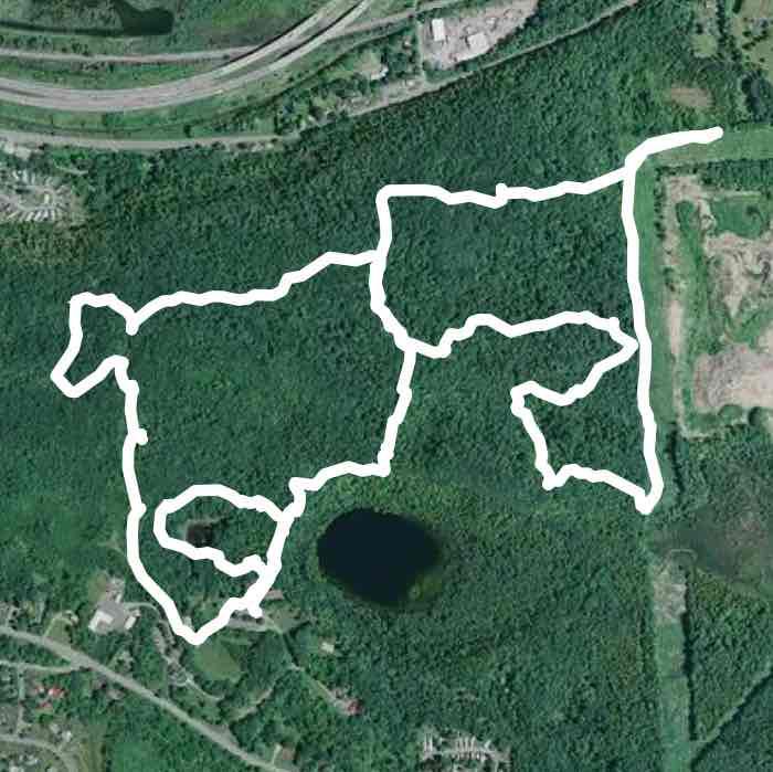 Clarks reservation walking route map in Jamesville