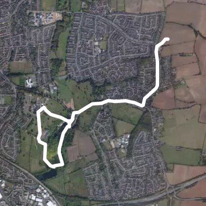 Wicksteed park walking route map in Barton Seagrave