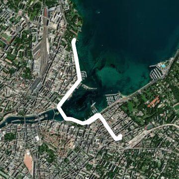 December 31st-Loop Lake Pearl walking route map in Chêne-Bougeries