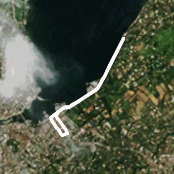 Road Frontenex-Geneva Beach Loop walking route map in Chêne-Bougeries