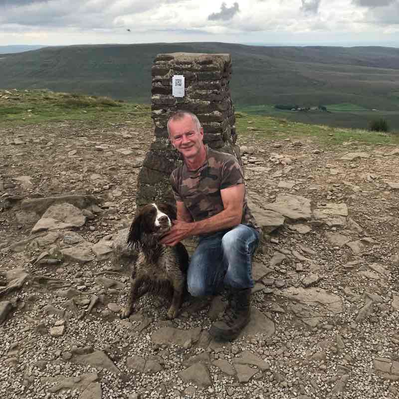 Pen Y Ghent from the Horton Cafe walking route map in Brackenbottom