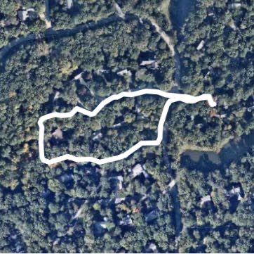 Heathrow Loop walking route map in Lake Bluff