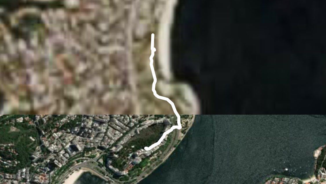 Flemish landfill walking route map in Rio de Janeiro, Brazil