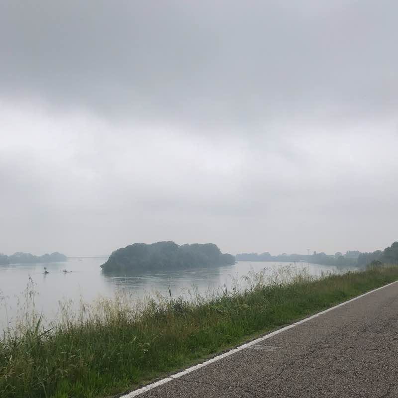 Castelmassa and surroundings walking route map in Castelmassa