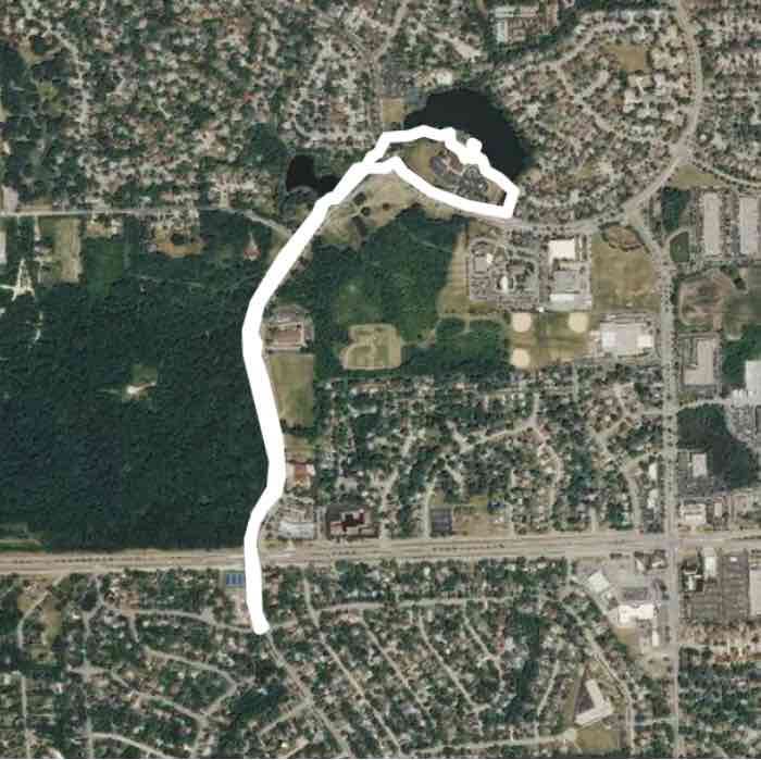 Forest Glen Park Loop- 2 miles walking route map in Darien