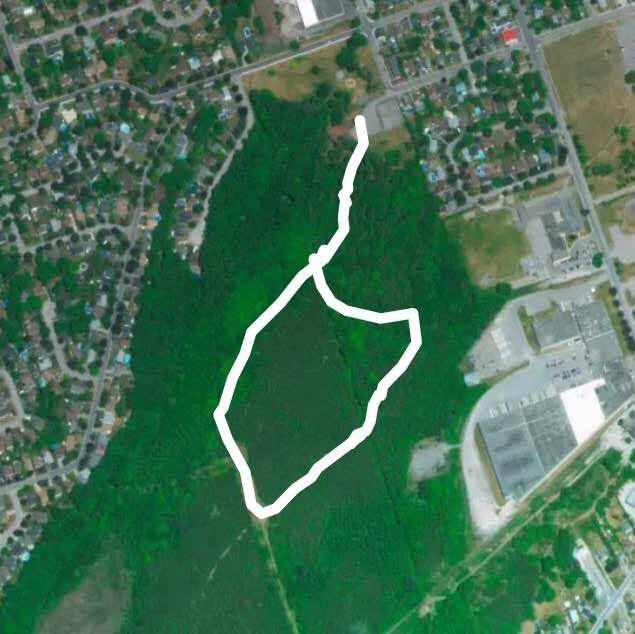 Hanna Park walking route map in Carrying Place