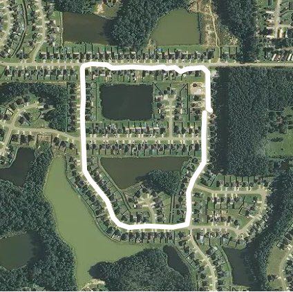 Woodland Crossing walking route map in Livingston