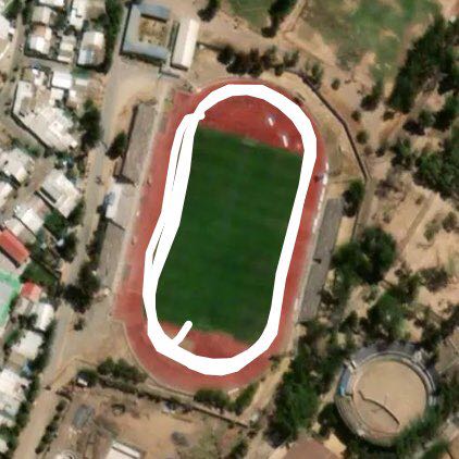Stadium walking route map in La Paloma