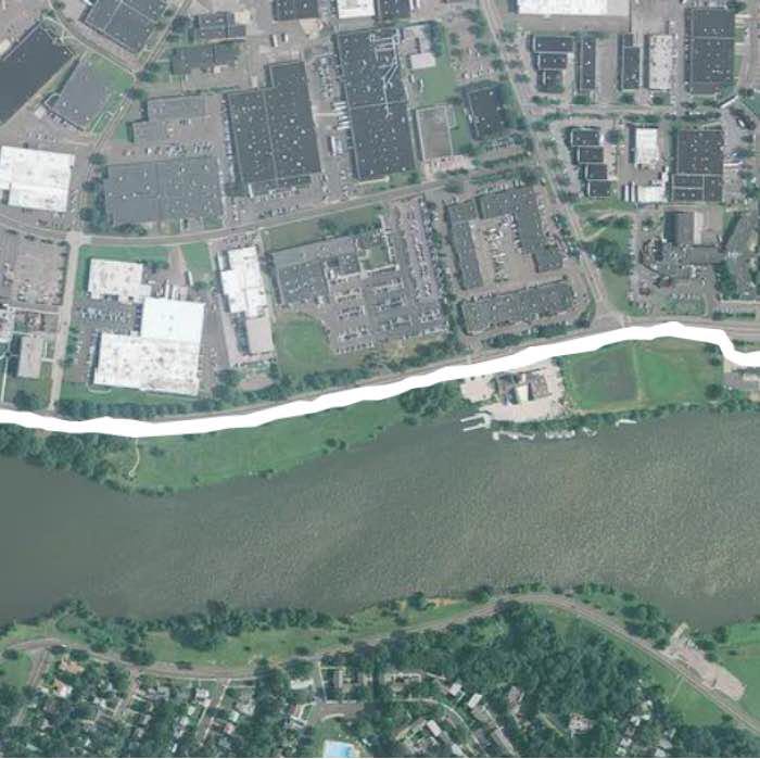 Cooper River Park walking route map in Cherry Hill Township