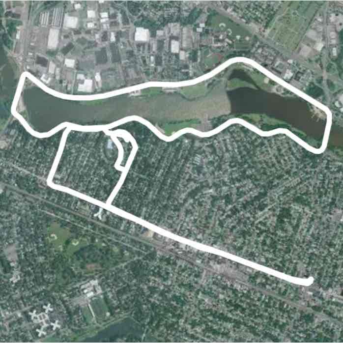 Collingswood walking route map in Cherry Hill Township