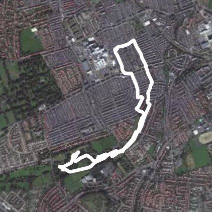 Barnes park walking route map in Sunderland