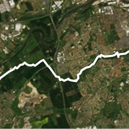 Sunderland to Penshaw walking route map in Sunderland
