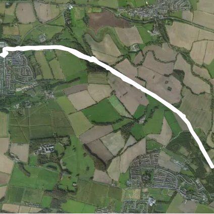 Langley Park  walking route map in Langley Park