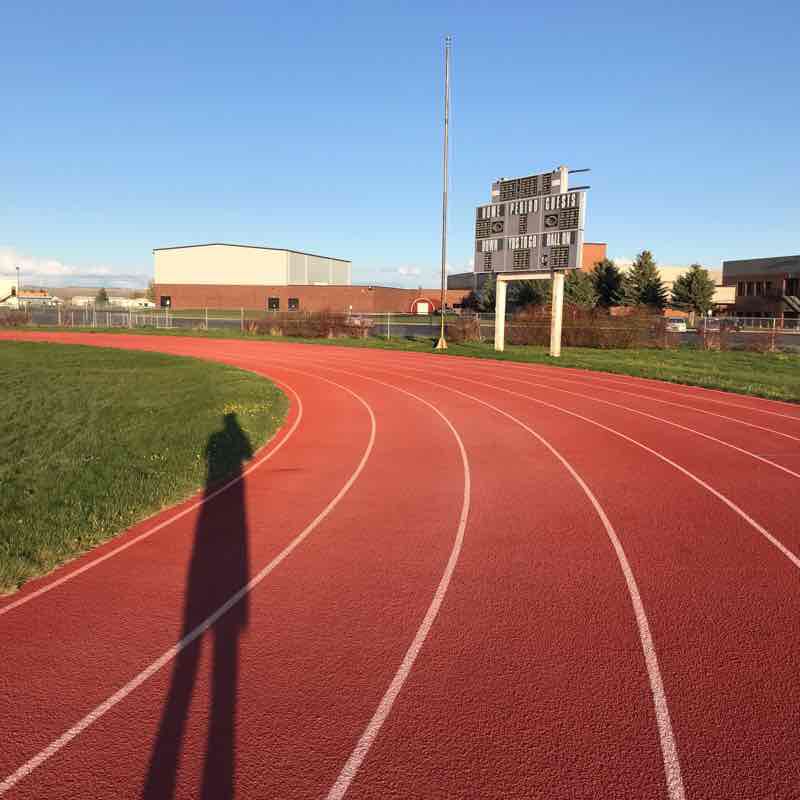 Bonneville high school track walking route map in Idaho Falls