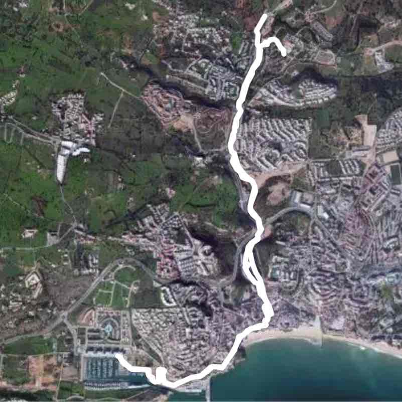 Marina walking route map in Albufeira