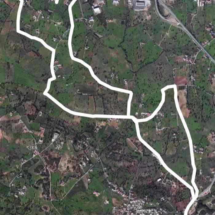 Old race track walking route map in Albufeira