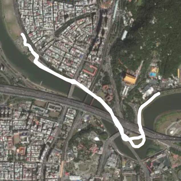 三腳渡擺渡口至圓山來回