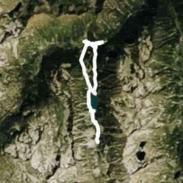 Gaube lake and waterfall d esplumousse walking route map in Cauterets