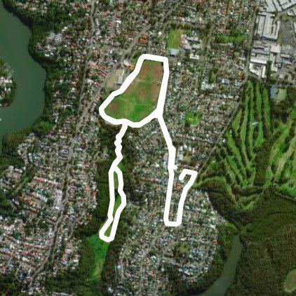 Ganons Park walking route map in Peakhurst