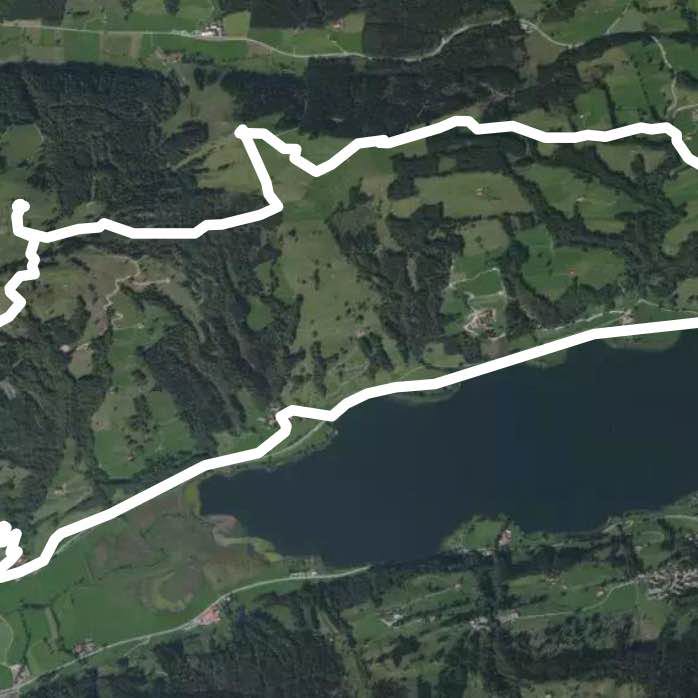 Alpine hike around the Alpsee walking route map in Immenstadt im Allgäu