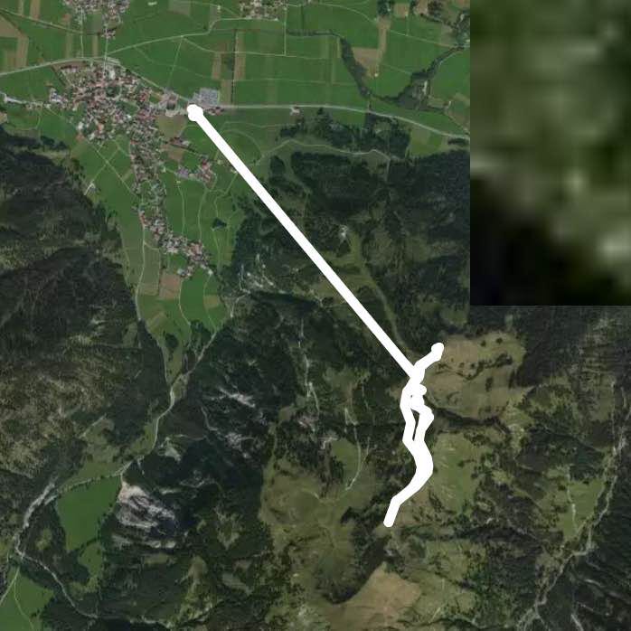 Neunerköpfle walking route map in Innergschwend