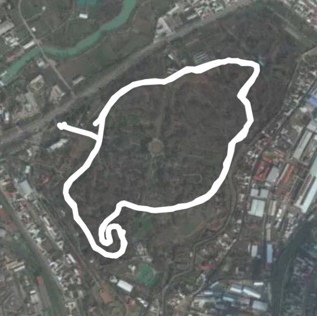 Botanical Garden walking route map in RUSSIA