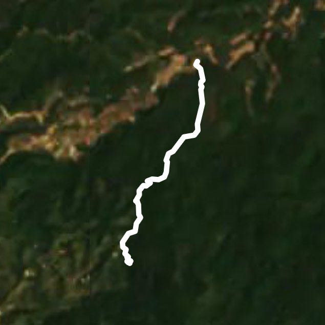 Three Sisters Watefall walking route map in Tambon Mae Win