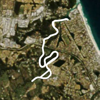  talle creek paddle walking route map in Burleigh Heads