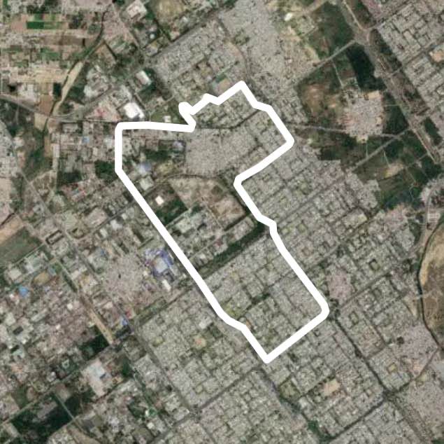 Phase 6 and back through Phase 1, 5, 4,3 Mohali. walking route map in Sahibzada Ajit Singh Nagar
