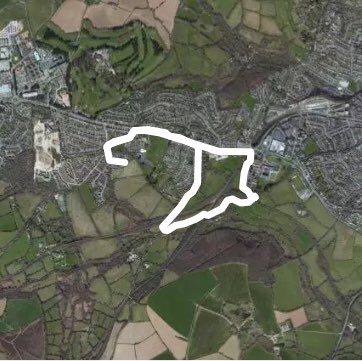 Penweathers Lane walking route map in Truro