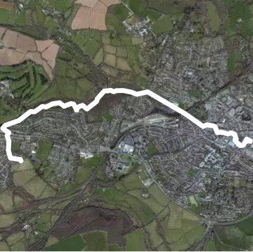 Coosebean walking route map in Truro