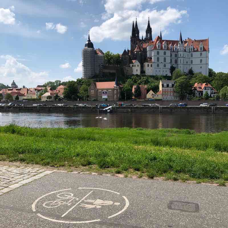 Meissen on the Elbe along 🏃♂️ walking route map in Meißen