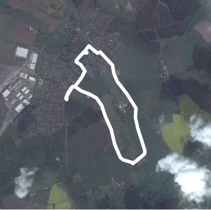 Mini Walton Hall Loop walking route map in Wellesbourne