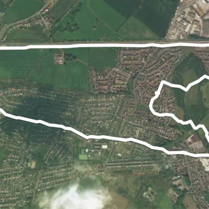 Terry walking route map in Haydock