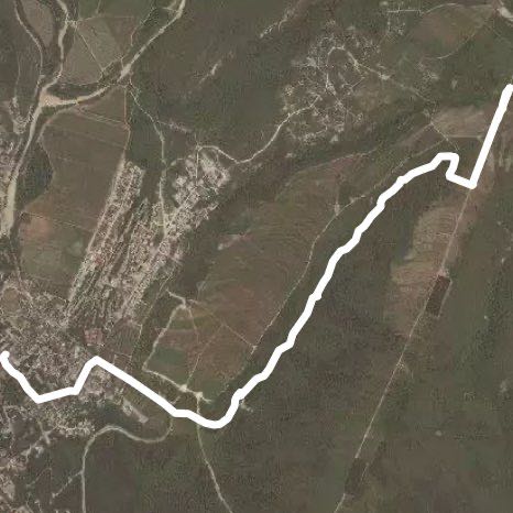 Divnomorskoe. Along the Kabrinskaya gap walking route map in Divnomorskoe