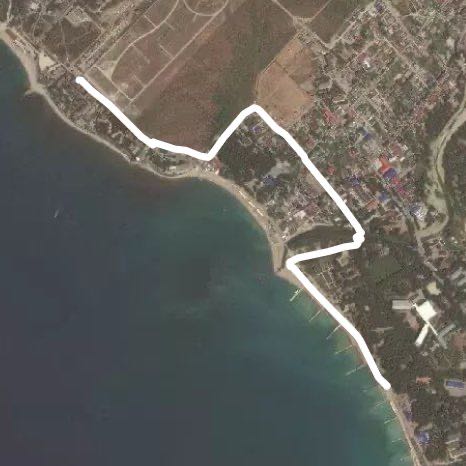 Divnomorskoe. From Torch to Energy walking route map in Divnomorskoe