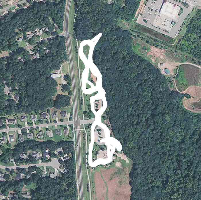 Athens east park walking route map in Winterville