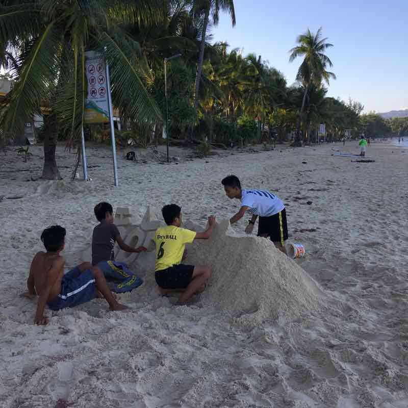 Boracay Beach walking route map in Malay