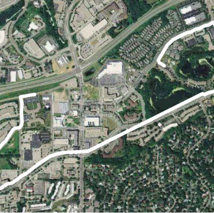 West travelers trail walking route map in Burnsville