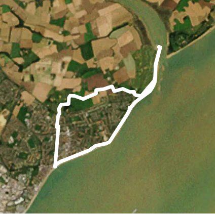 Beach walk Felixstowe walking route map in Felixstowe