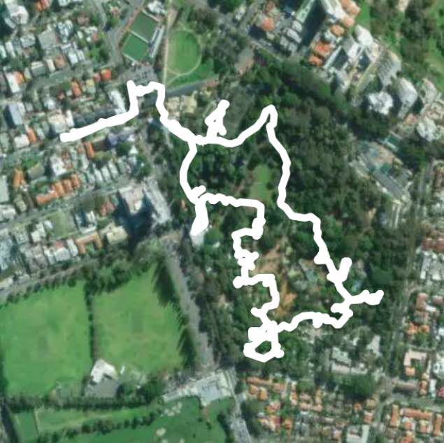 Zoo walking route map in South Perth