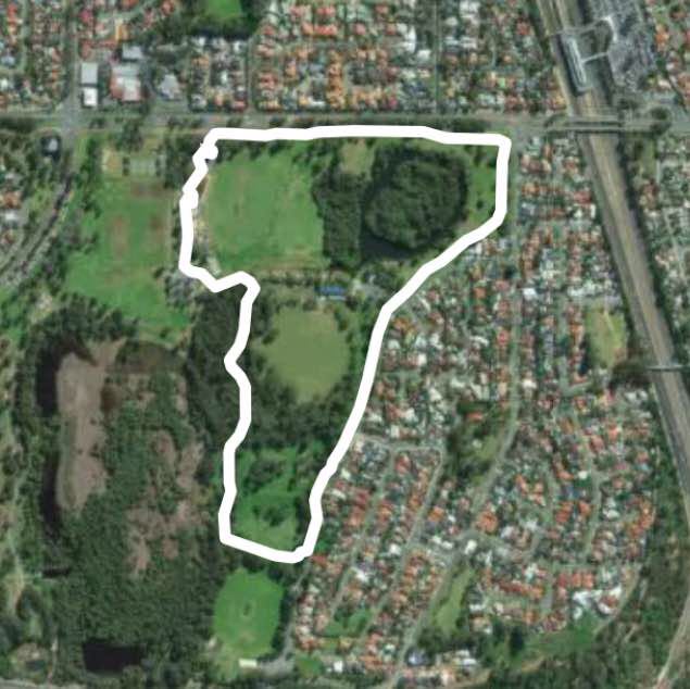Carine on 1/2 track walking route map in Duncraig