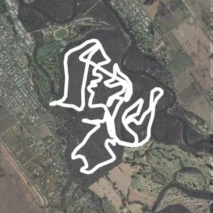 Deni bike track full loop walking route map in Deniliquin