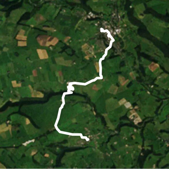 Youlgreave to bakewell walking route map in Alport
