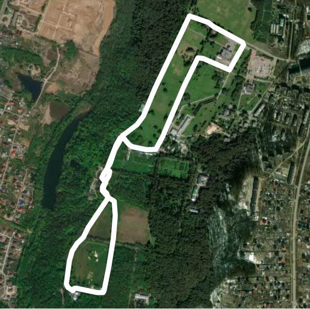 Gorky Lenenskie  walking route map in Витячи Ст