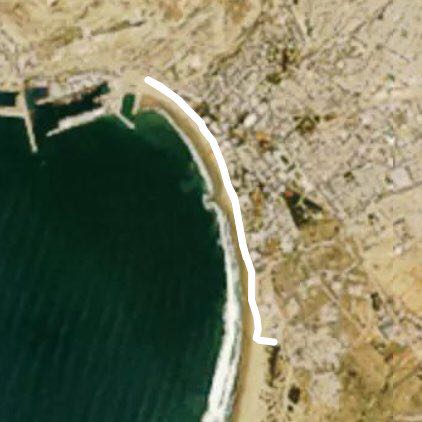 Corniche Agadir Morocco walking route map in Agadir