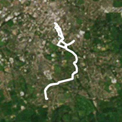 Town ride1 walking route map in Charlton Kings