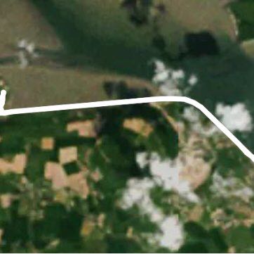 Passage line walking route map in Carraig Uí Leighin