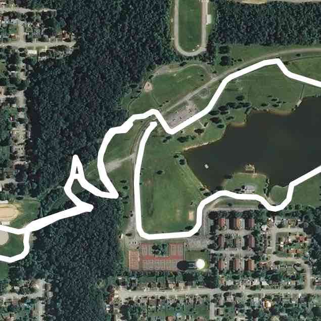 The pedestrian park itself walking route map in Clarksville