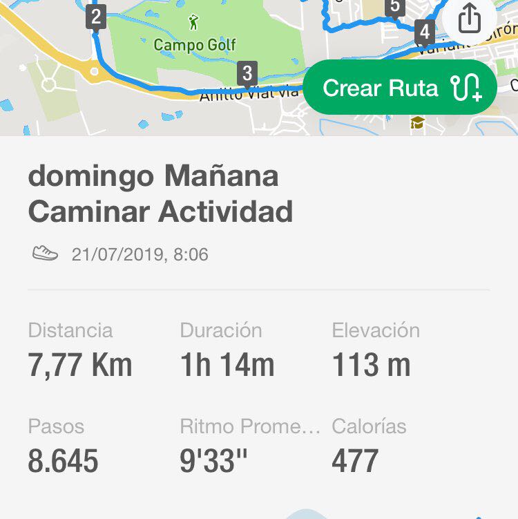 Road ring and New school Cambridge walking route map in Floridablanca